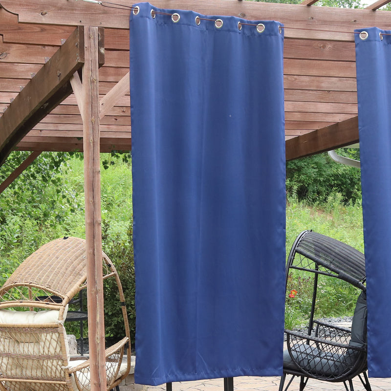 Sunnydaze Outdoor Blackout Curtain Panels with Grommet Top