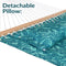 Sunnydaze 2-Person Fabric Spreader Bar Hammock and Pillow