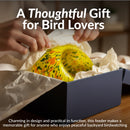 Sunnydaze Solar Bird Feeder with Glass Fly-Through Design