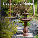 Sunnydaze 2-Tier Pineapple Solar Fountain with Battery Backup - 46" H