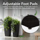 Sunnydaze Polyrattan Square Tall Wicker Planter