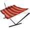 Sunnydaze Cotton Rope Hammock with Stand, Pad, & Pillow - 275 Pound Capacity