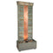 Sunnydaze Rippled Slate Water Fountain with Copper Accents & LED Spotlight - 48 Inch Tall