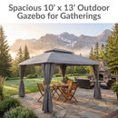 Sunnydaze 10' x13' Gazebo with Screens and Privacy Walls