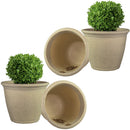 Sunnydaze Anjelica Polyresin Large Round Outdoor Planter
