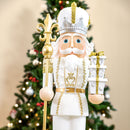 Sunnydaze Pierre the Fleur-de-Lis Christmas Nutcracker Statue - 47" H