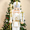 Sunnydaze Pierre the Fleur-de-Lis Christmas Nutcracker Statue - 47" H