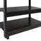 Sunnydaze Rolling Kitchen Island Cart with Drawers and Shelves - Black - 34.25" H