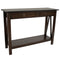 Sunnydaze Pine Wood Console Table with Drawers and Shelf - Dark Brown