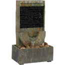 Sunnydaze Half Moon Slate Tabletop Fountain - 16-Inch