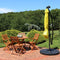 yellow offset patio umbrella