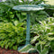 Sunnydaze Garden Visitor Metal Bird Bath - Green Patina - 15"