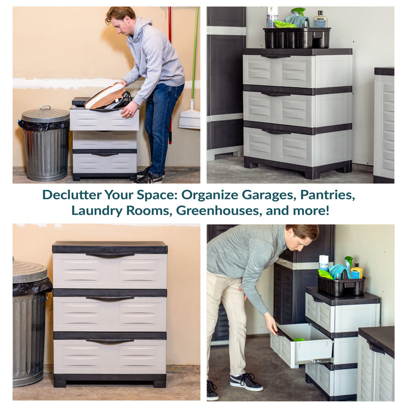 plastic dresser Sunnydaze 3-Tier Storage Drawers - Bed Bath & Beyond This tall dresser organizer includes two small drawers and four large drawers Starplast 3-Drawer Medium Plastic Storage