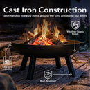 Sunnydaze Cast Iron Heavy Duty Fire Pit for Outside