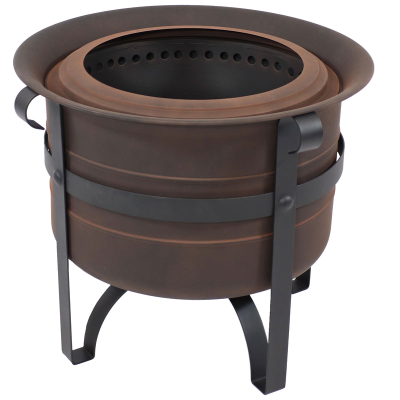 Sunnydaze Cauldron-Style Outdoor Smokeless Fire Pit - 23"