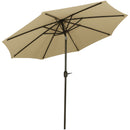 Sunnydaze 9-Foot Aluminum Sunbrella Market Umbrella with Auto Tilt and Crank