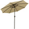 Sunnydaze 9-Foot Aluminum Sunbrella Market Umbrella with Auto Tilt and Crank