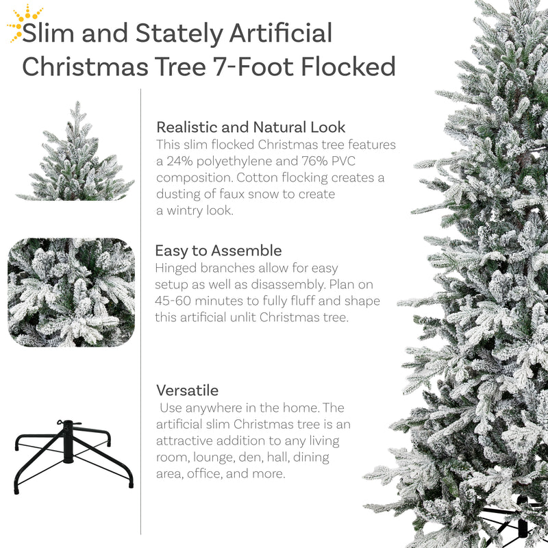 Sunnydaze Stately and Slim Artificial Christmas Tree - Unlit