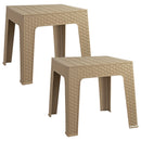 Sunnydaze Outdoor Square Plastic Adirondack Patio Side Table