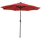 Sunnydaze Solar Powered LED Lighted Patio Umbrella with Tilt & Crank, 9 Foot