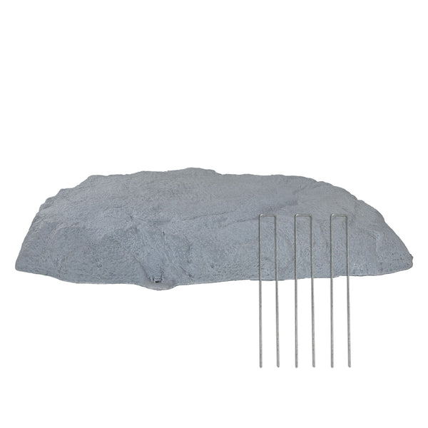 Sunnydaze Polyresin Landscape Rock Cover with Stakes