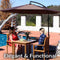 Sunnydaze 10' Offset Patio Umbrella with Cantilever and Cross Base