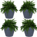 Sunnydaze Anjelica Outdoor Flower Pot Planter - Slate Finish  - 24-Inch - 4-Pack
