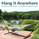 Sunnydaze Double Wide 2-Person Spreader Bar Rope Hammock