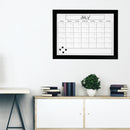 Sunnydaze 30" x 24" Dry Erase Whiteboard Calendar with Marker and Eraser