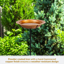 Sunnydaze Copper Bird Bath or Bird Feeder - 12" Diameter