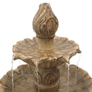 Sunnydaze Classic Tulip 3-Tier Outdoor Water Fountain