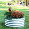 Sunnydaze Galvalume Steel Round Raised Garden Bed - 17.25" H