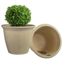 Sunnydaze Anjelica Polyresin Large Round Outdoor Planter