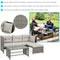 Sunnydaze Longford Outdoor Patio Sectional Sofa Set with Cushions