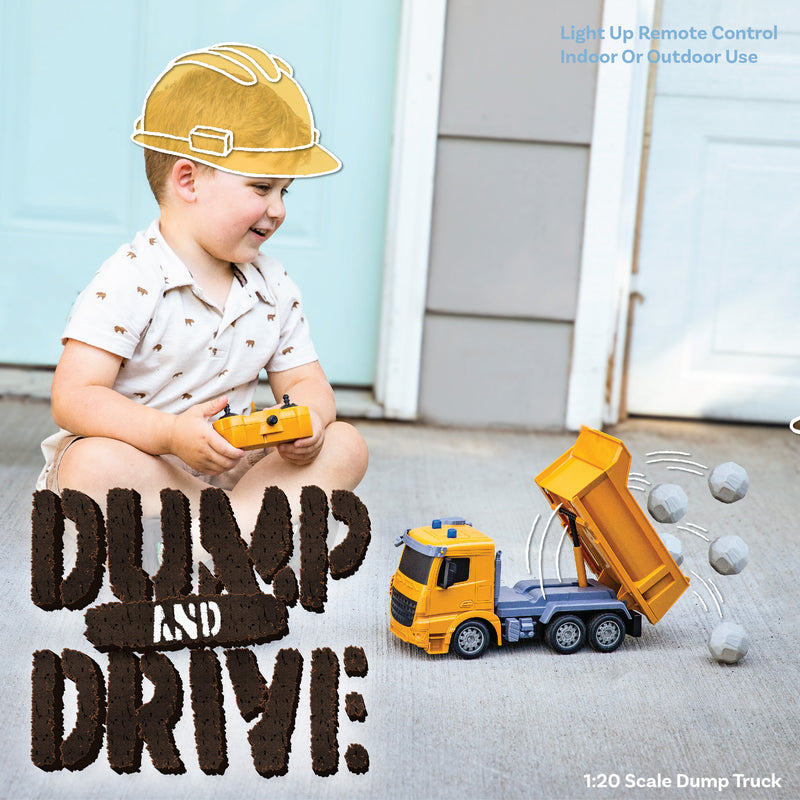 Sunnydaze Dump and Drive Light-Up Remote Control Dump Truck