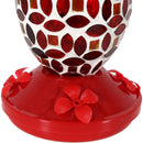 mosaic hummingbird feeder with red base