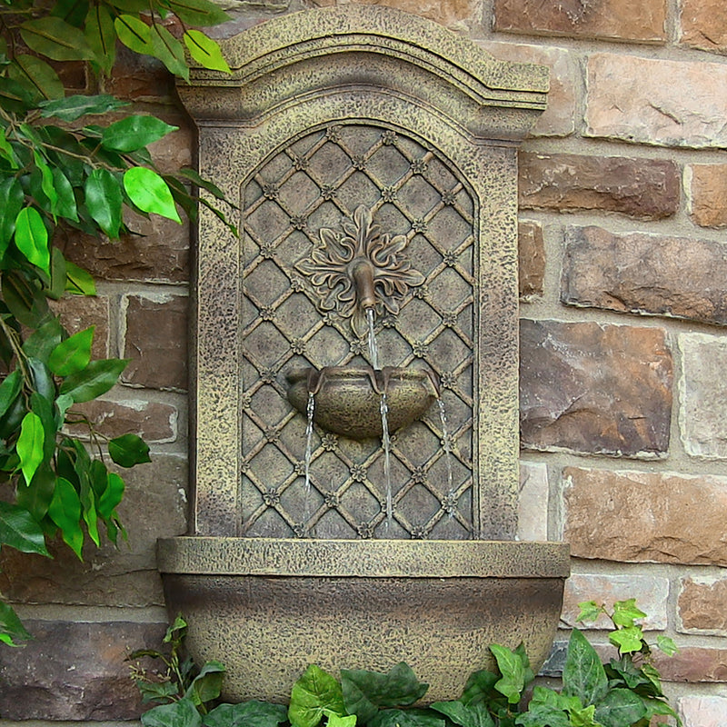 Sunnydaze Rosette Solar Wall Fountain