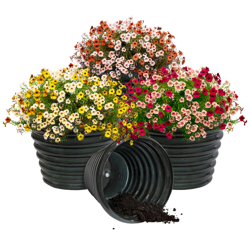 Sunnydaze Molly Metal Outdoor Plant Pots - 12.5"