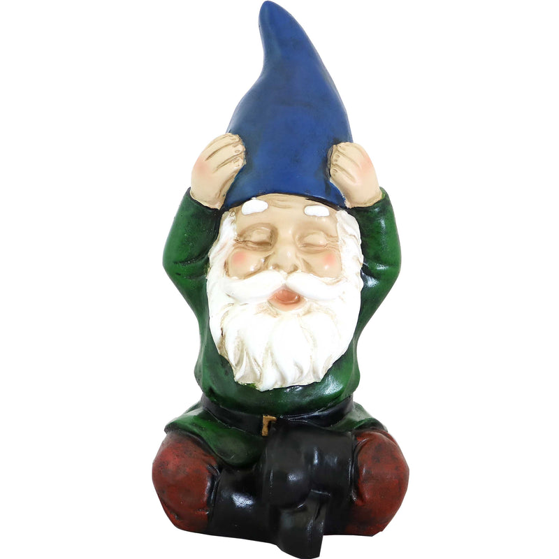 Sunnydaze Sage the Yoga Garden Gnome Statue Decoration - 11-Inch