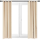 Sunnydaze Beige Outdoor Room Darkening Curtains