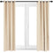 Sunnydaze Beige Outdoor Room Darkening Curtains