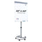 Sunnydaze Adjustable Rolling Magnetic Whiteboard with Flip Chart