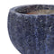 Sunnydaze 13.5" Ceramic Plant Pot - Dark Blue Fluted Lava Finish