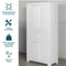 Sunnydaze Plastic Garage Storage Cabinet with 2 Adjustable Shelves