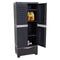 Sunnydaze 3-Shelf Plastic Lockable Storage Cabinet - 57.5"