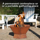 Sunnydaze Rustic Affinity Steel Fire Pit - 24"