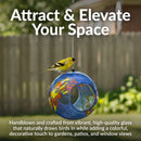 Sunnydaze Solar Bird Feeder with Glass Fly-Through Design