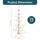 Sunnydaze Noelle Metal Christmas Tree Ornament Display - 60" H