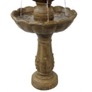 Sunnydaze 2-Tier Blooming Flower Outdoor Water Fountain - 38" H