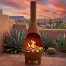 Sunnydaze Large Chiminea Outdoor Fireplace with Grill Grate